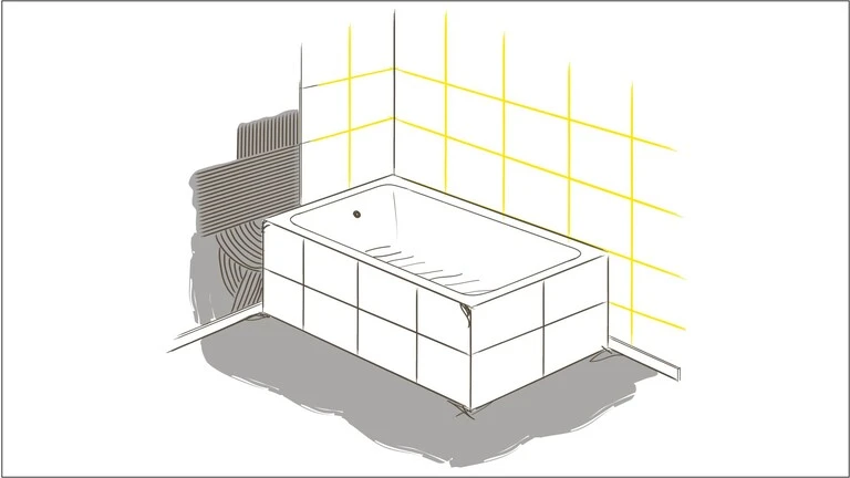 Placarea zonei de duş