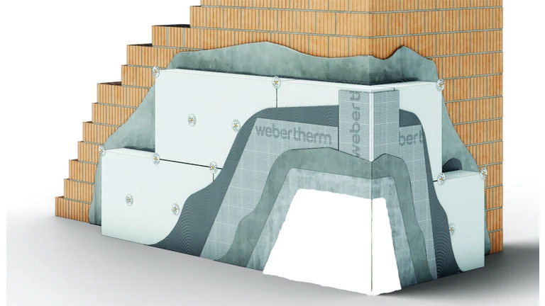 foto sistem termoizolare ETICS webertherm mineral polistiren expandat EPS - WHITE